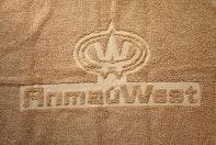 Terry towel with the logo
